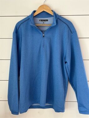 Pebble Beach Men's Blue Quarter-Zip Pullover